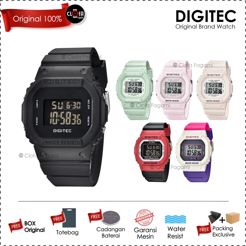 DIGITEC SQUARE / JAM TANGAN ORIGINAL / JAM DIGITEC ORIGINAL / JAM TANGAN DIGITEC WANITA / JAM TANGAN