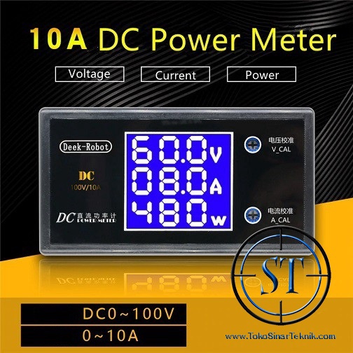 Digital Voltmeter DC 0-100V 10A 3 in1 Ammeter Watt meter LCD Voltage