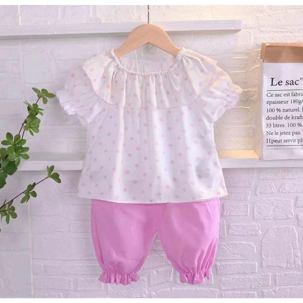 ASLI IMPORT Kemeja girl CUTIE DOTS / Carotine CACTUS / FLOLINDA Angsa Emas Jumper Fashion Anak Bayi Perempuan Cewek Terbaru Termurah Terlaris Babeebabyshop Lucu