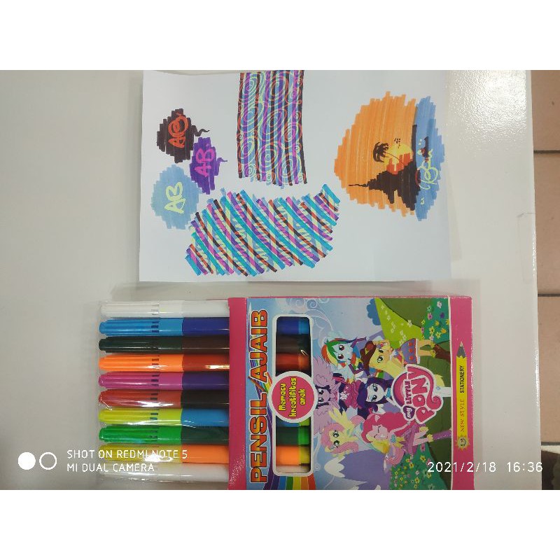 

NEW SPIDOL AIR MAGIC PEN. PENSIL AJAIB BISA BERUBAH WARNA