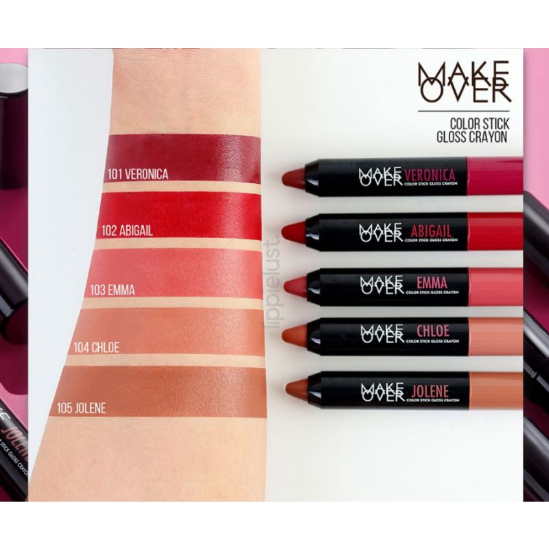 Make Over Color Stick Gloss Crayon | Veronica | Abigail | Emma | Chloe | Jolene | 101/102/103/104/10