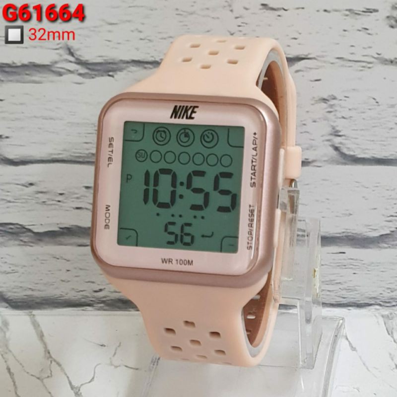 Jam Tangan Nike Pria&Wanita Rubber/Jam tangan Casual Nike Digital Unisex Tali Karet