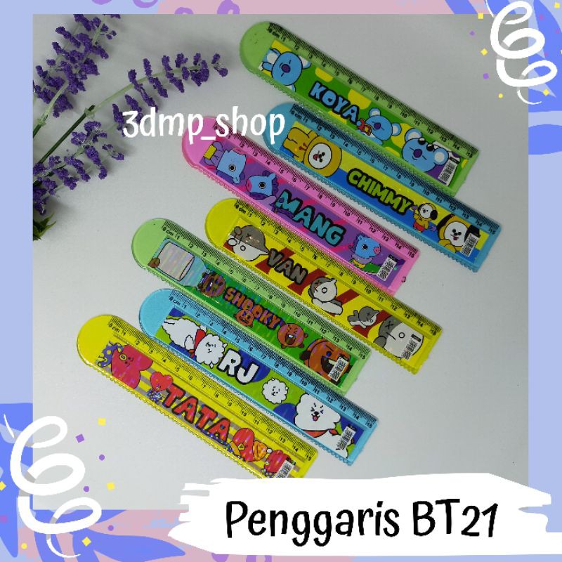 Penggaris BT21 BTS 15cm Mang RJ Shooky Koya Tata Van