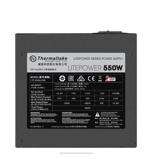 Power supply gaming thermaltake 550w ATX litepower fan 12cm active pfc for Pc cpu Ltp-0550p-2 - Psu 550 watt