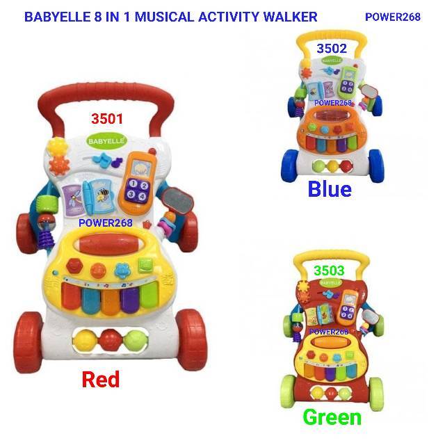 baby elle 8 in 1 musical activity walker