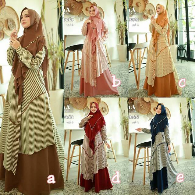 Gamis syari murah yolanda vol 4 brand aluna mirranda