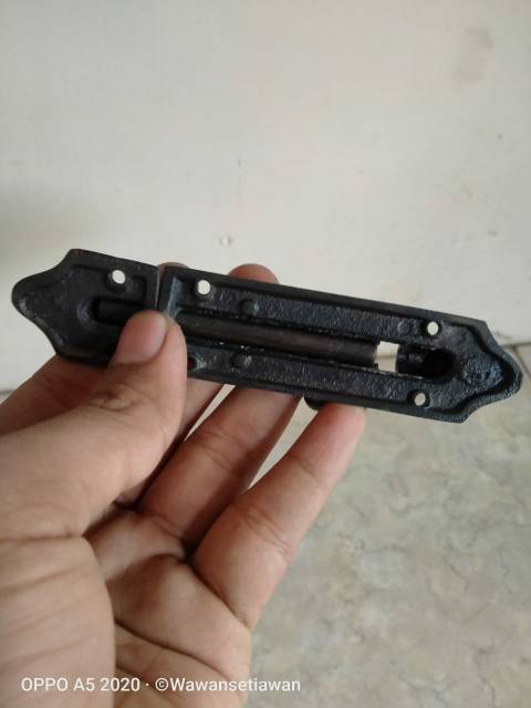 Grendel Pintu Rumah Pagar Aluminium Antik Murah Motif Ukir 18.2cm