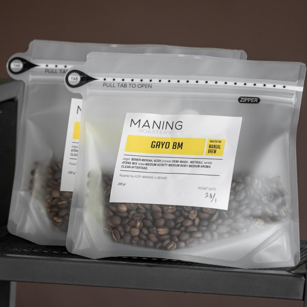 

Biji Kopi Arabika Gayo BM 200 Gram Maning Roastery