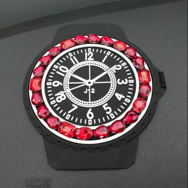 Motif Jam Clock Alas / Tatakan Anti Selip BLINK slip Matte Dashboard Mobil Dash matt Kualitas Tebal