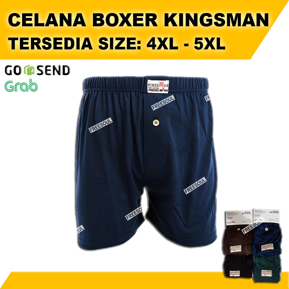 Celana Boxer Pria KingsMan | Celana Dalam Pria JUMBO | S , M ,L , XL , 2XL , 3XL ,4XL , 5XL