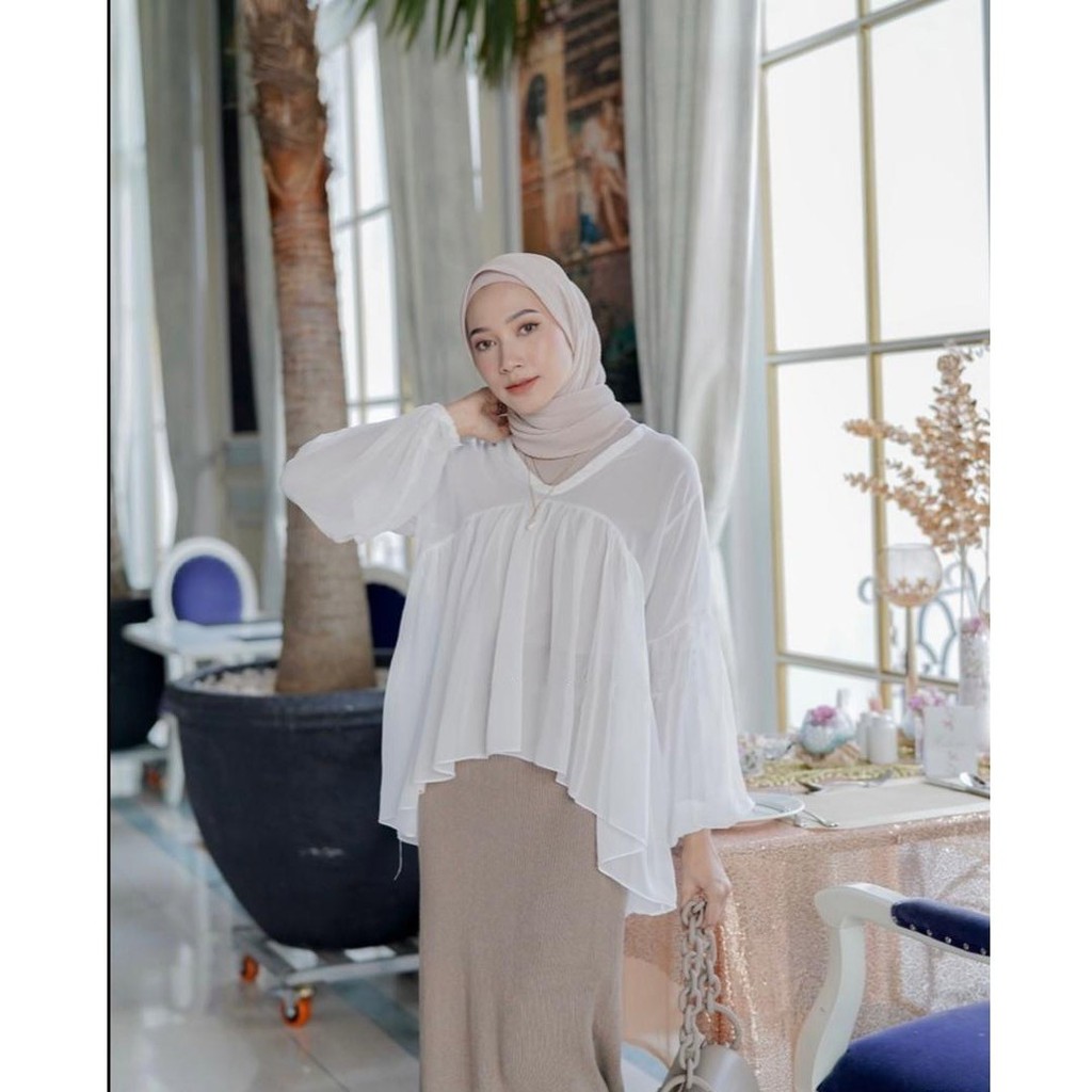 𝐊𝐈𝐑𝐀𝐍𝐈 Dealova Blouse Outer Atasan Wanita Ceruty Babydoll Premium