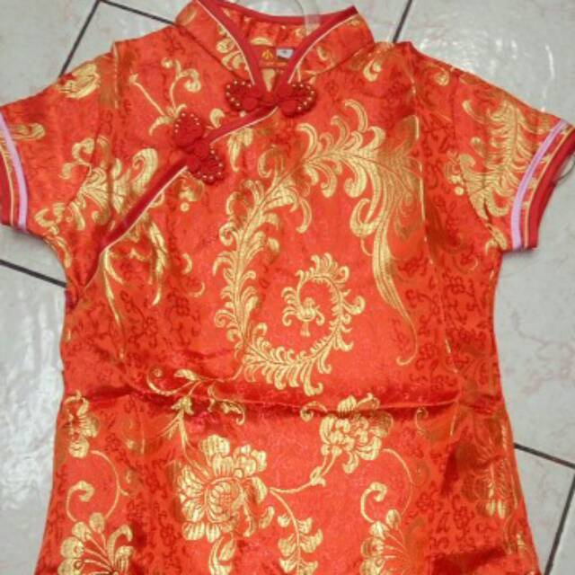 Cheongsam Dress Terusan Mini Anak Balita Import