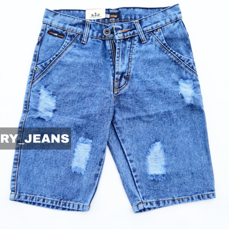 JEANS PENDEK SOBEK PRIA CELANA JEANS SNOW SOBEK PRIA STREET