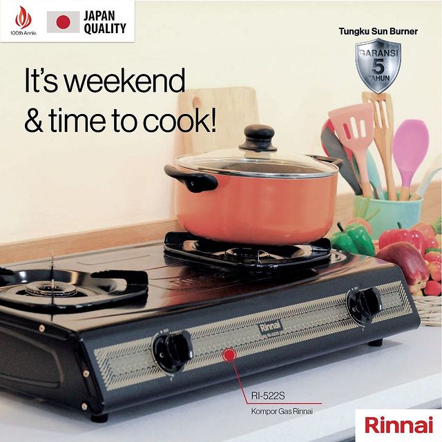 Rinnai Kompor Gas 2 Tungku RI 522 S