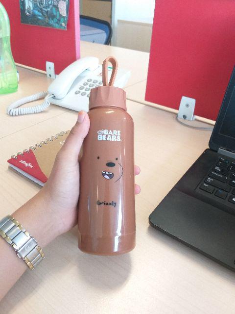 Miniso  | We Bare Bears Glass Bottle Water 300ml