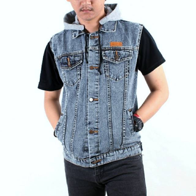 Rompi Jeans Pria/ Rompi Levis / Rompi sandwash / Rompi Motor