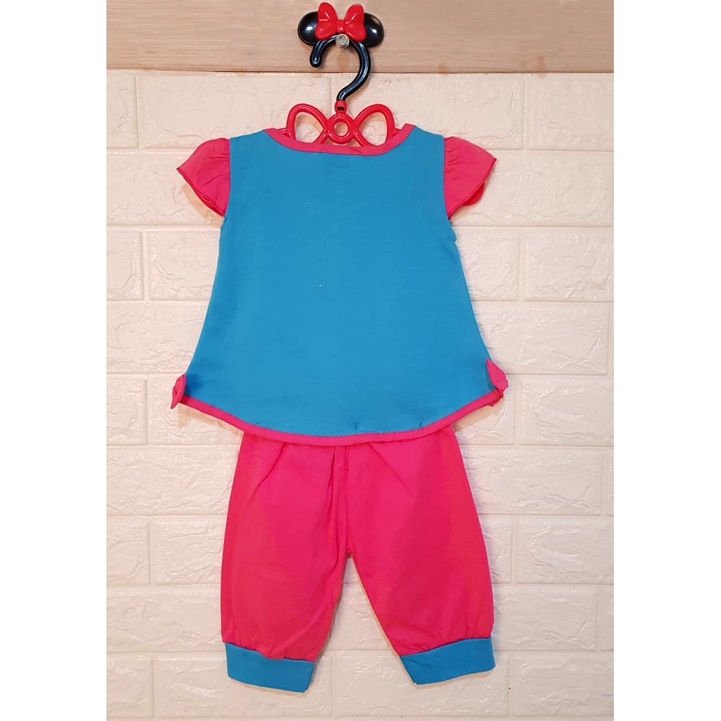 Set Celana Kelinci Love 438/Baju Setelan Anak Bayi 6-12bln/Setelan Bayi Murah/Pakaian Stelan Bayi
