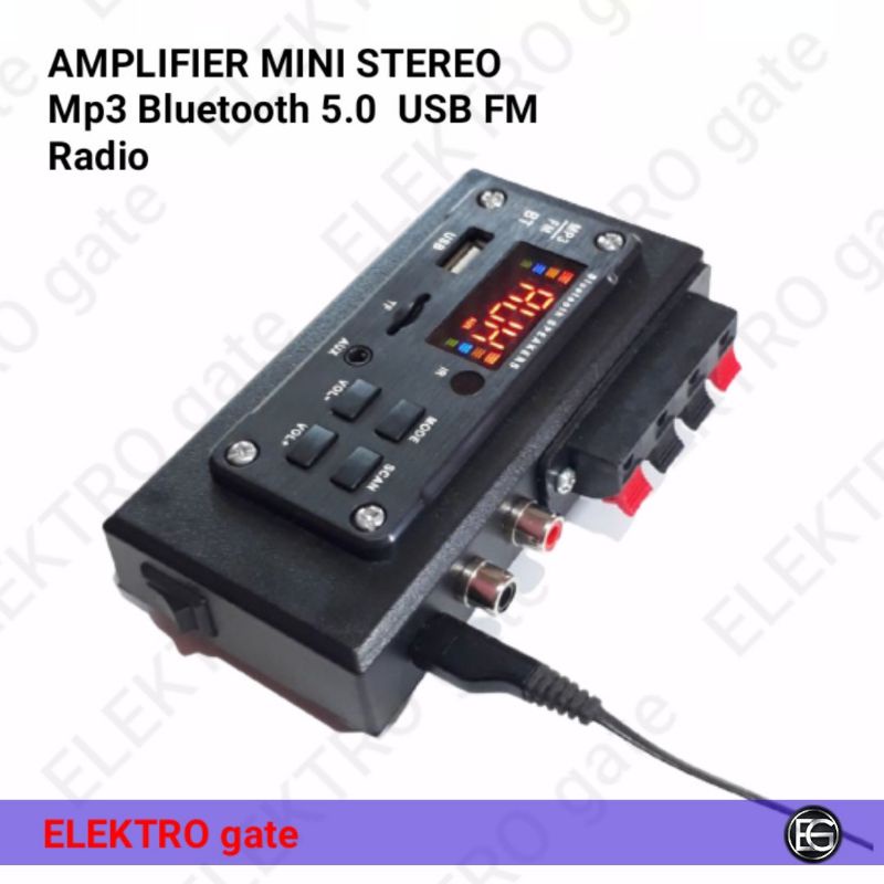 AMPLIFIER MINI STEREO Mp3 Bluetooth 5.0  USB FM radio