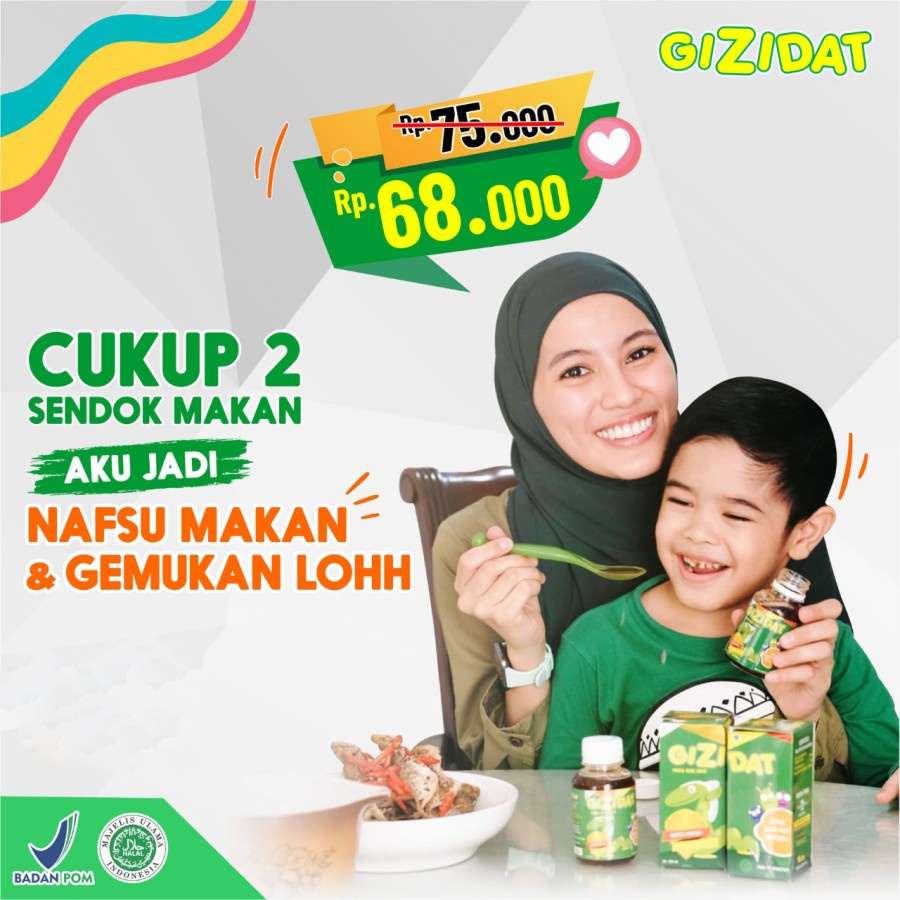 GIZIDAT Madu Penambah Nafsu Makan Anak Vitamin Gemuk Original