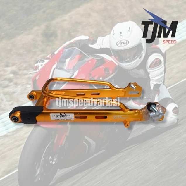 Swing Arm B-PRO RX King + Stabilizer Lubang Kotak Gold