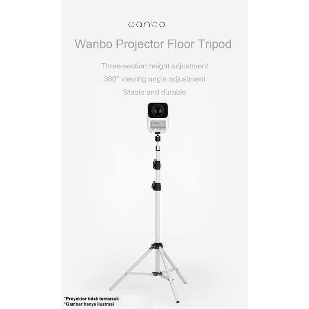 WANBO Foldable Adjustable Stand Floor Tripod 170CM for Projector - Tripod Proyektor dari WANBO - Tinggi Maksimal 170 CM
