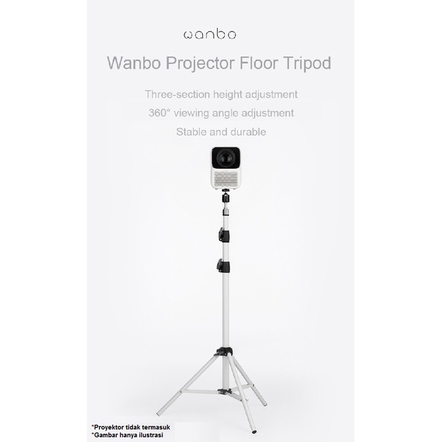 WANBO Foldable Adjustable Stand Floor Tripod 170CM for Projector - Tripod Proyektor dari WANBO - Tinggi Maksimal 170 CM
