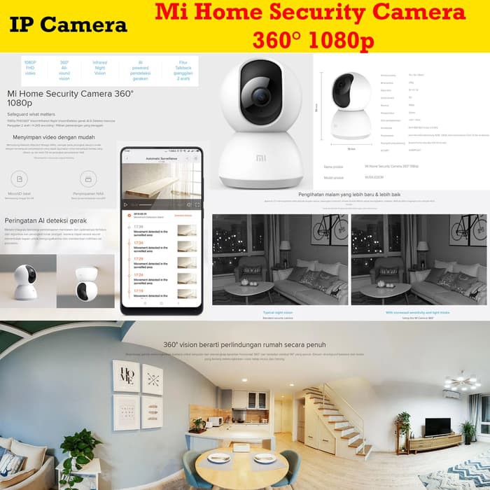 Xiaomi Home Security Camera 1080p 360 Derajat Kamera CCTV Portable