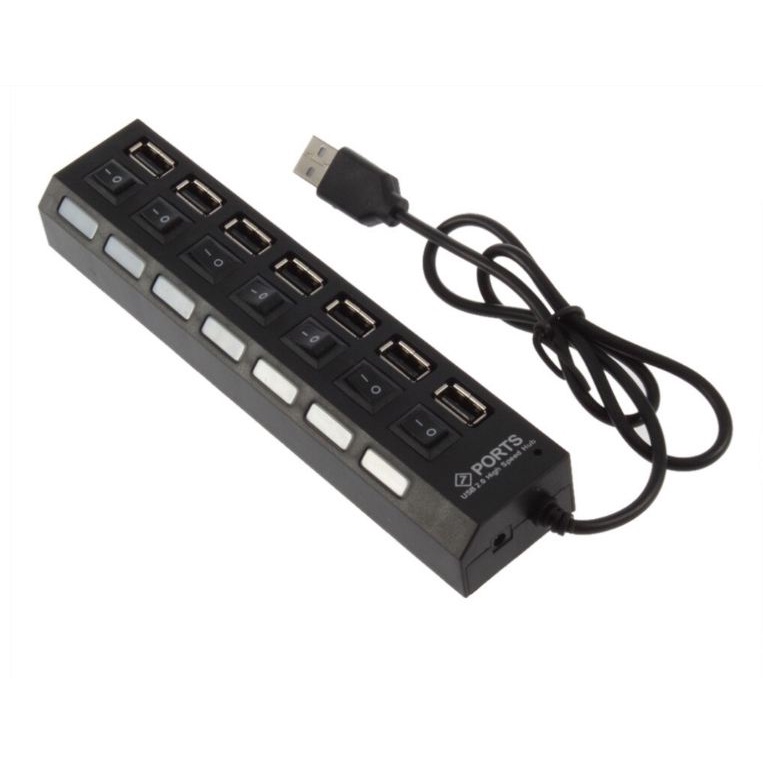 USB HUB 7 Port USB 2.0 Hub On/Off Switches