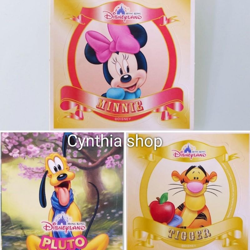 

Stiker sticker original disneyland hongkong disney minnie mouse tigger pluto