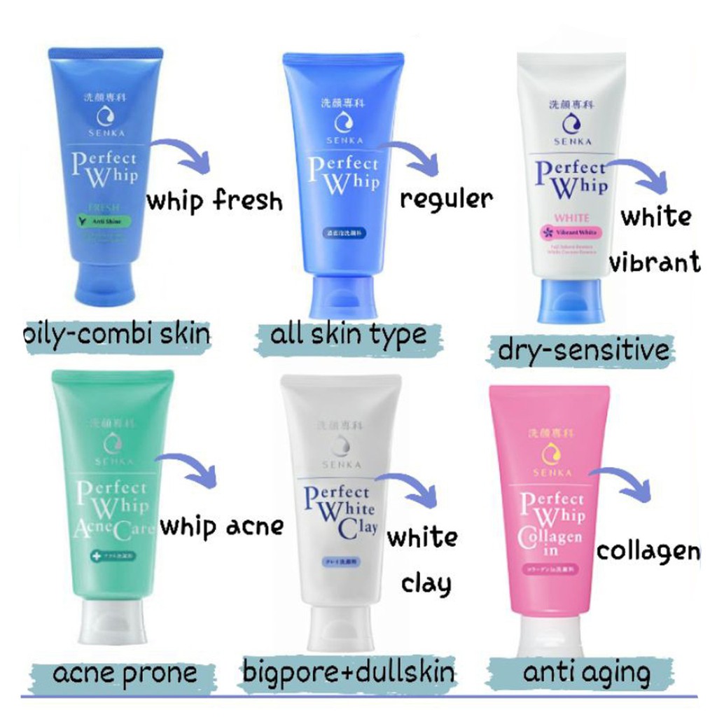 SENKA Perfect Whip Facial Foam 50gr 100gr 120gr BPOM ORIGINAL / Sabun Pencuci Muka by AILIN