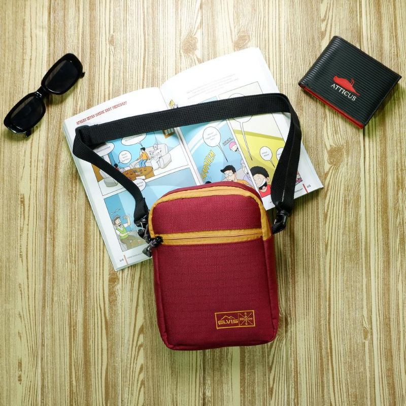 tas selempang pria wanita slingbag original elvis - rehan