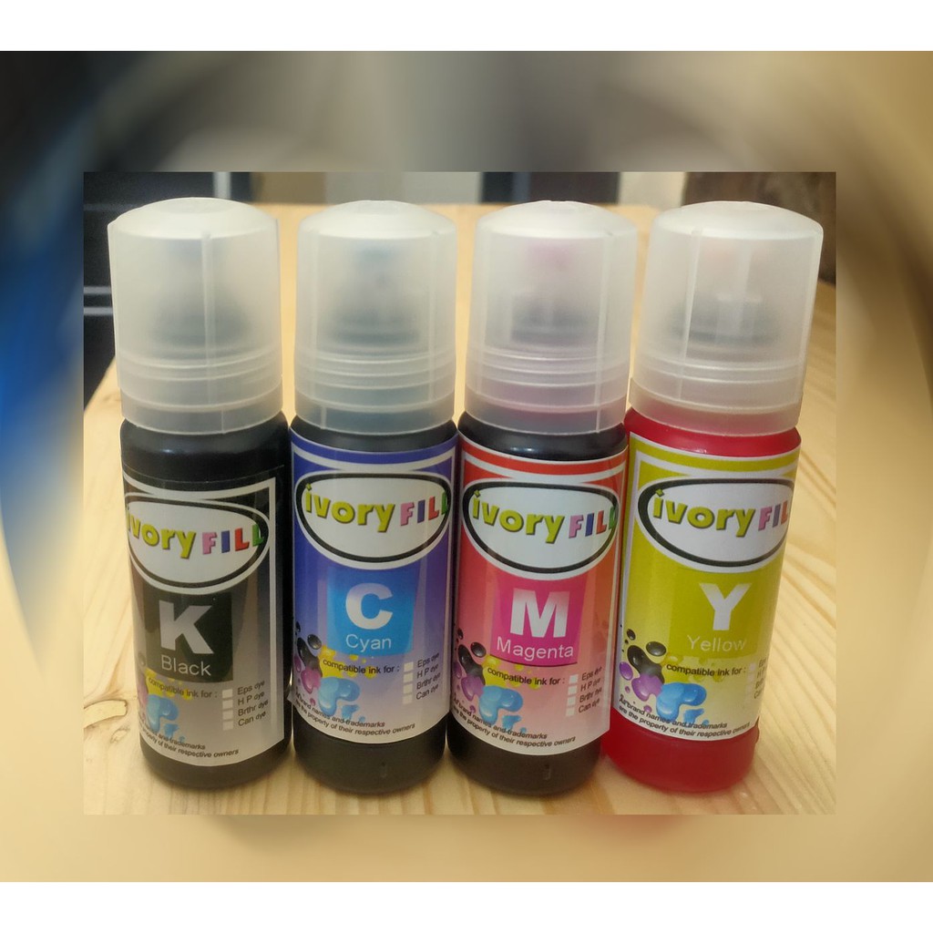 Paket tinta refill isi ulang IVORYFILL kompatibel untuk epson 003 best quality ink L3150 L3110 L1110