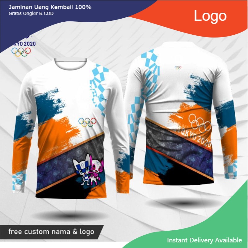 Baju jersey olimpiade Tokyo 2020/2021 Kaos jersey olimpiade tokyo lengan panjang