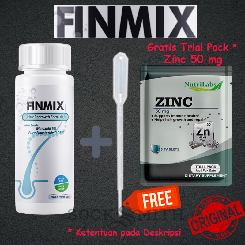 Finmix Pure Finas 0,05% Minoxidil 5% atau Kirkland Minoxidil 5% Liquid Hair Growth (100% Original By Costco)