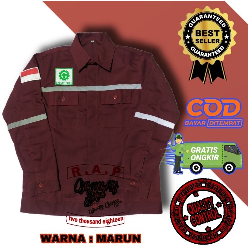 WEARPACK ATASAN/WERPAK BENGKEL/TEKHNISI/LAS/PROYEK/KATELPAK MURAH