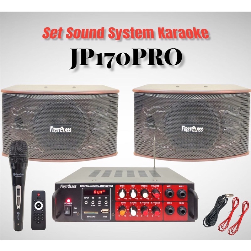 Paket FirstClass JP170 PRO home karaoke Full Set Siap pakai | Set komplit karaokean