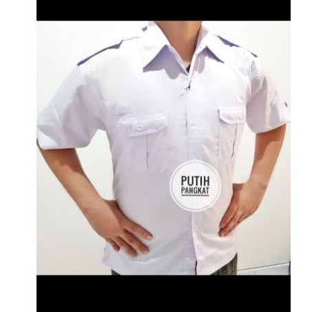 kemeja putih PNS pria Hem putih ASN atasan putih pdh baju putih PNS