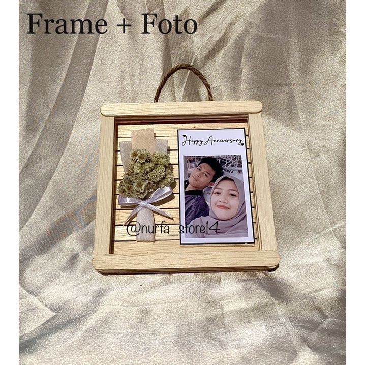 Frame Foto &amp; Mini Buket,,Bebas Request Ucapan Singkat