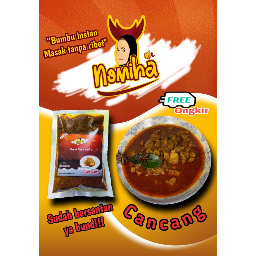

Bumbu Cancang Instan 200g-350g Sudah Pakai Santan /Masakan Khas Minang/Padang