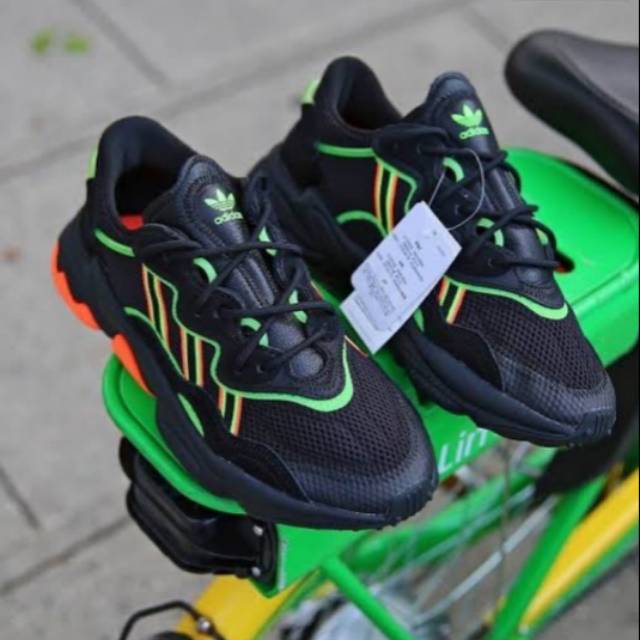 adidas ozweego black green orange