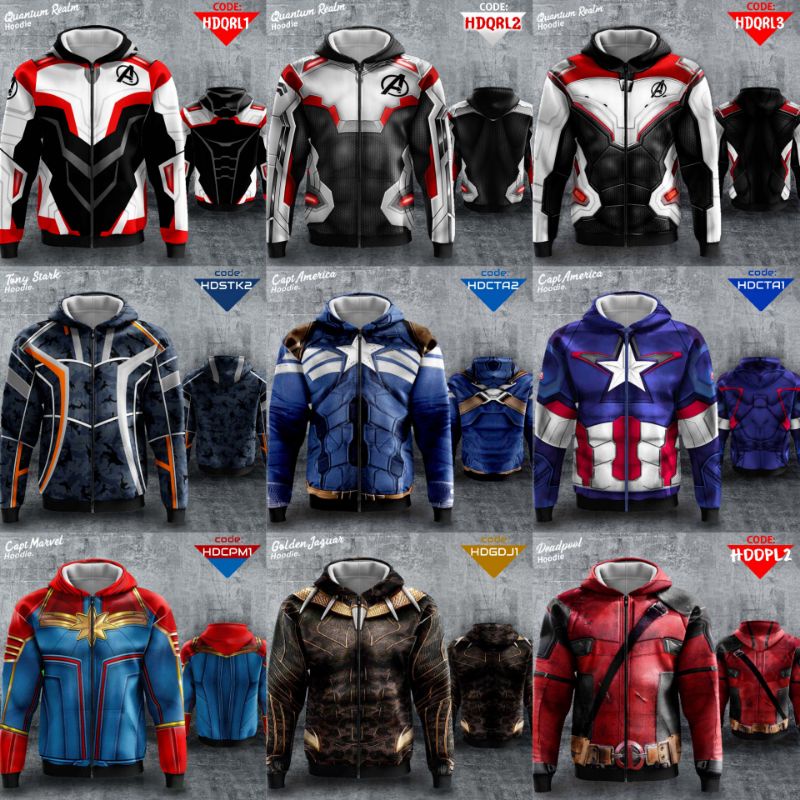 JAKET HOODIE SUPERHERO, ANIME, TOKUSATSU. All New.