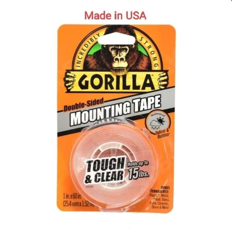 

gorilla double tape atau isolasi bolak balik transparan