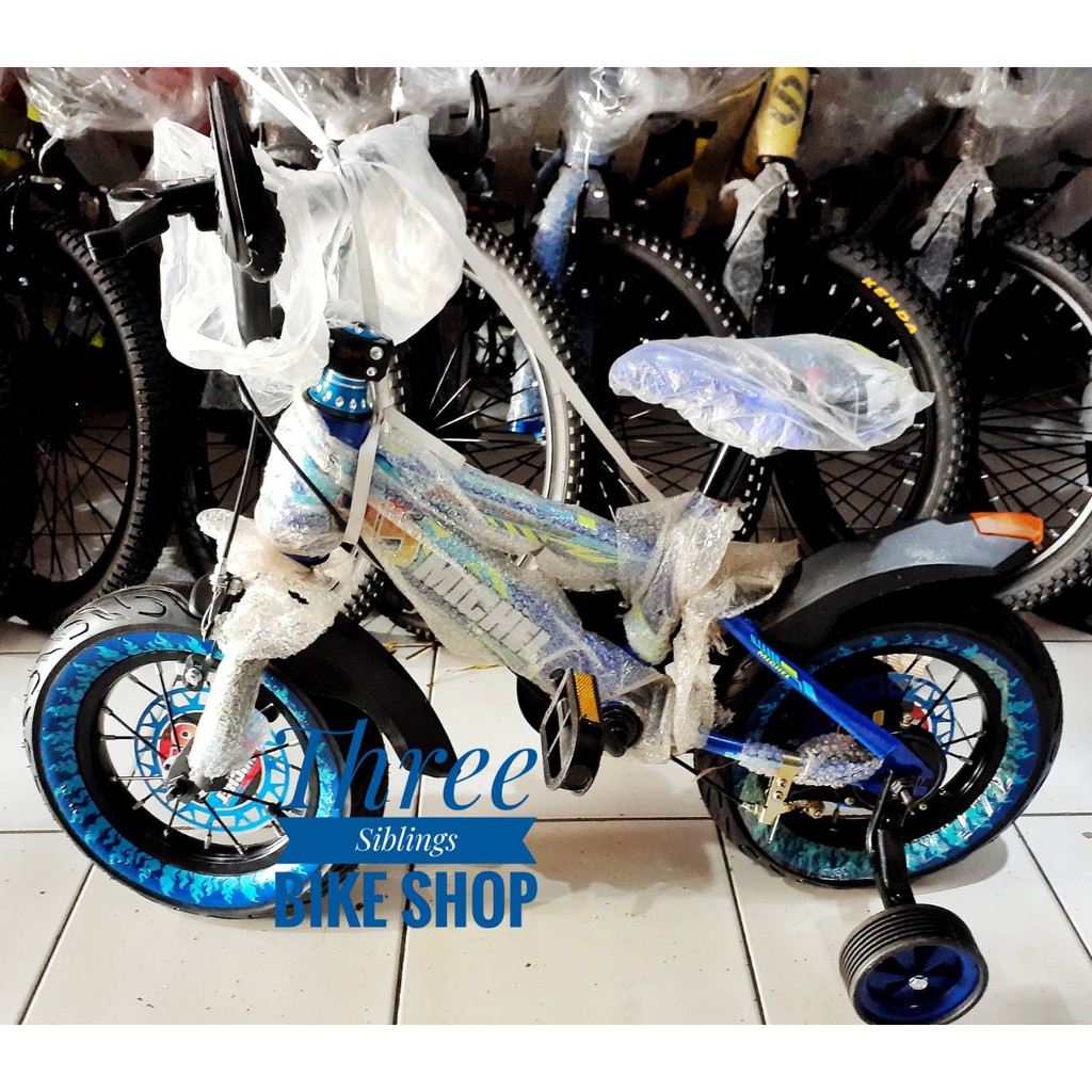 SEPEDA ANAK MICHEL12 INCH BAN JUMBO WARNA BIRU MUDA