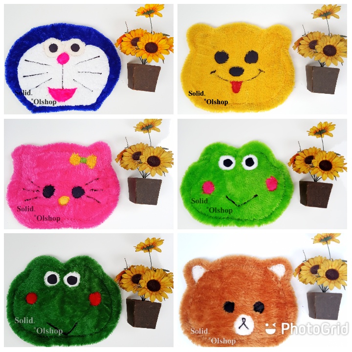 Kesed kaki karakter/Alas kaki bulu rasfur nyerap/Keset kaki nyerap/kesed kaki depan pintu