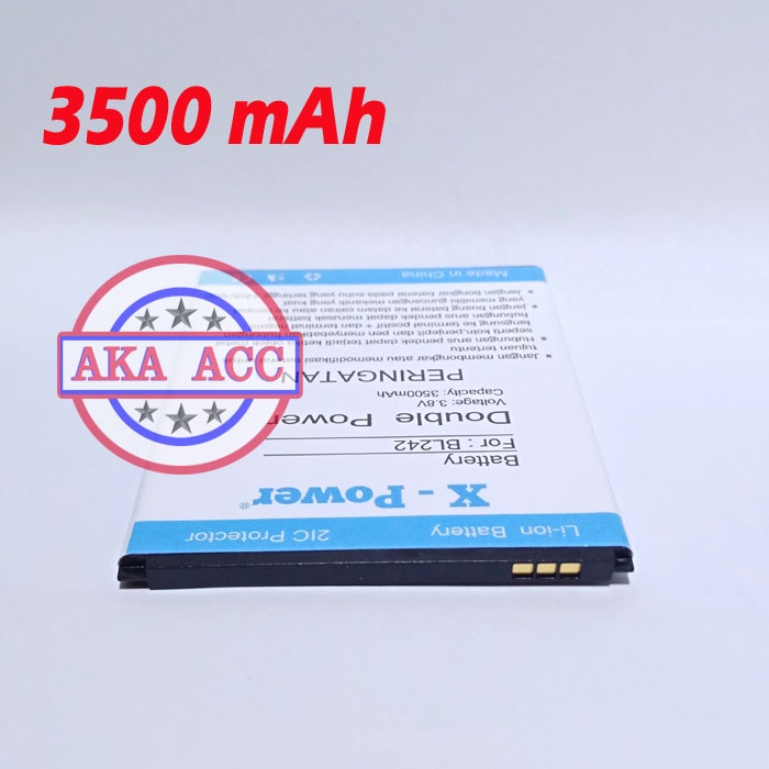 Baterai Lenovo A6600a40 A6600 Plus BL242 Batu Batre Tanam Double Power
