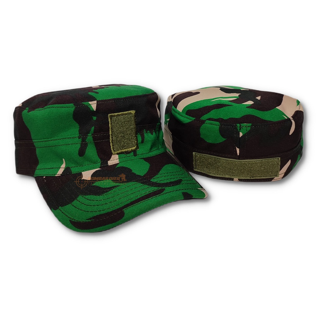 Topi import Topi Pet TNI Loreng Malvinas Bahan Velbet Woll TNI AD