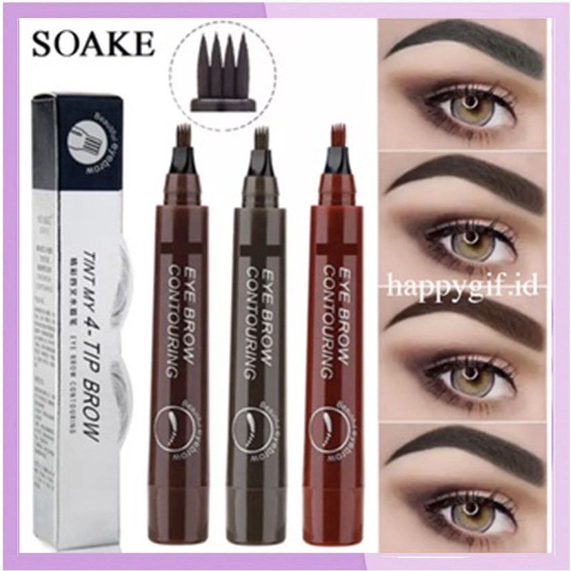 SUAKE MY 4 TIP WATERPROOF EYEBROW PENSIL ALIS ANTI AIR DAN TAHAN LAMA TINT