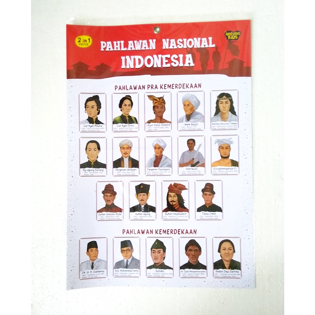 

Poster Pahlawan Nasional Indonesia (2 sisi)
