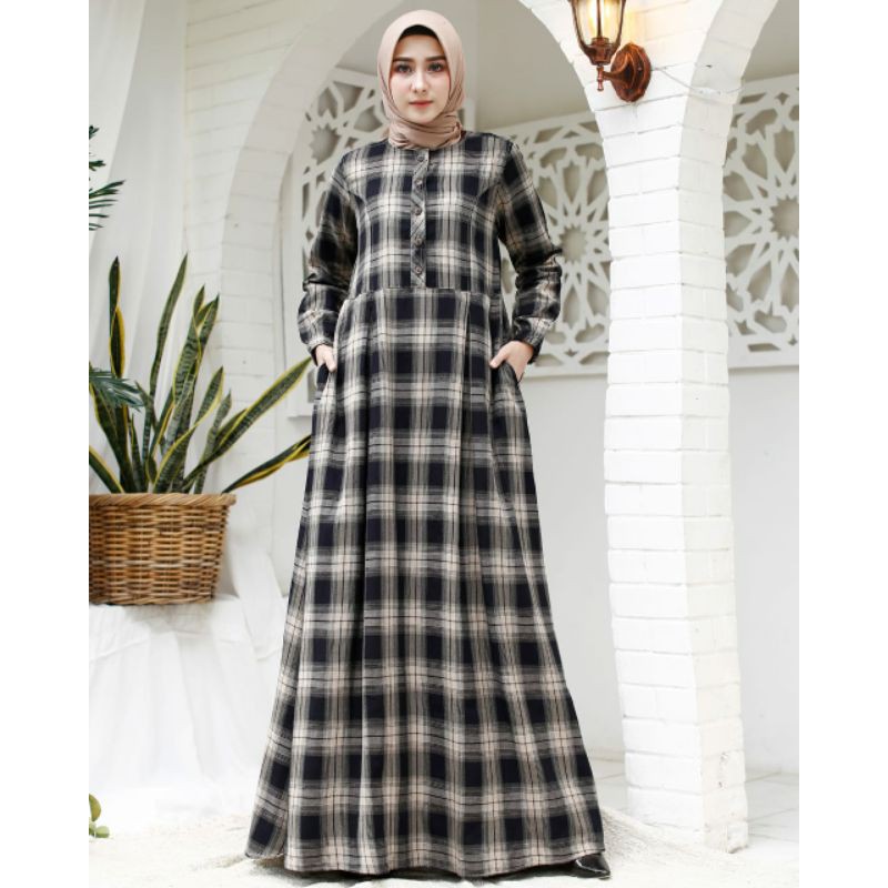 Gamis Flanel Dan Linen By Tatu Original