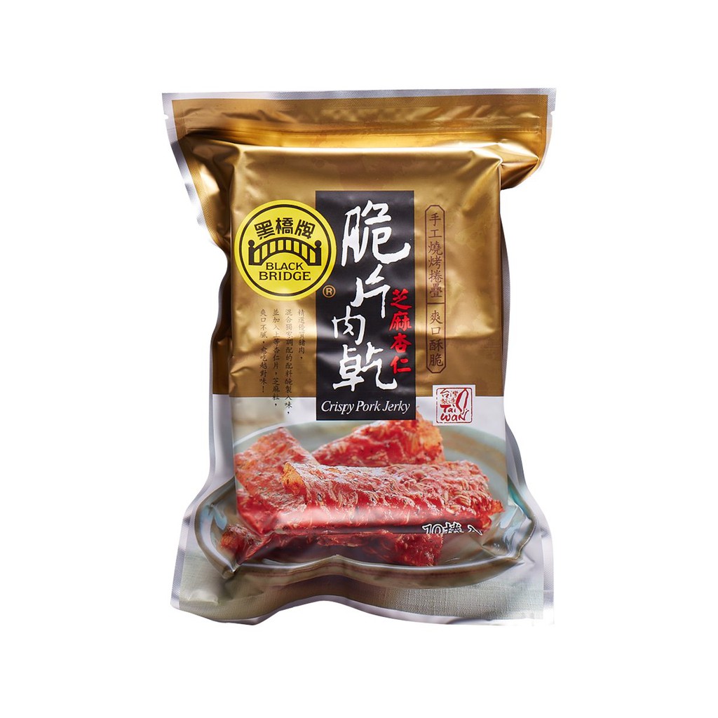 

Black Bridge Taiwan Dried Crispy Meat Beef Shrimp Pork kerupuk daging kering renyah
